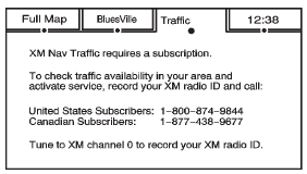 Three types of traffic information for major roadways are displayed on the navigation