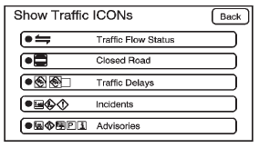Traffic Flow Status  This screen button is used to enable or disable the green,