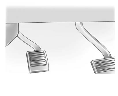 Set the parking brake by holding the regular brake pedal down, then pushing down