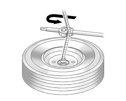 7. Use the wheel wrench hook to pull the hoist cable closer to assist in reaching