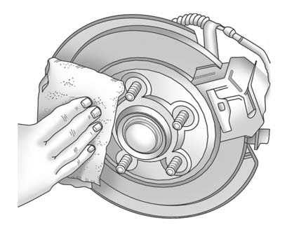 7. Remove any rust or dirt from the wheel bolts, mounting surfaces, and spare