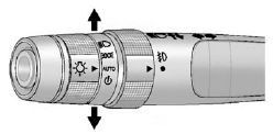 An arrow on the instrument panel